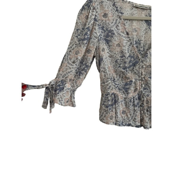 Ambercrombie Boho floral Blouse Size Small Coquette Babydoll Whimsygoth fairy - Picture 2 of 5